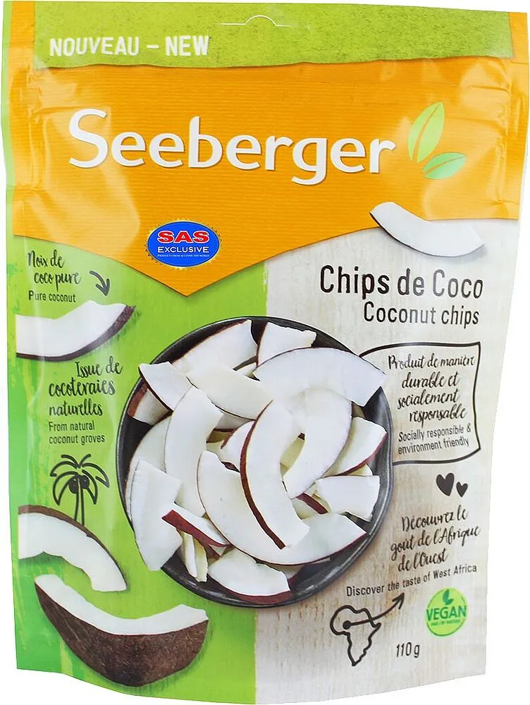 Coconut chips "Seeberger" 110g 
