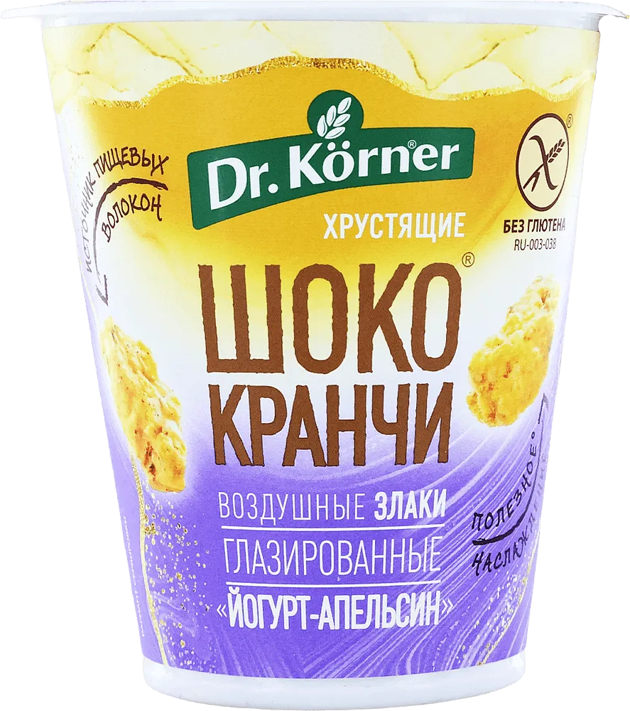 Crunchy cereal with yogurt & orange flavor "Dr. Korner Choco Crunchy" 40գ