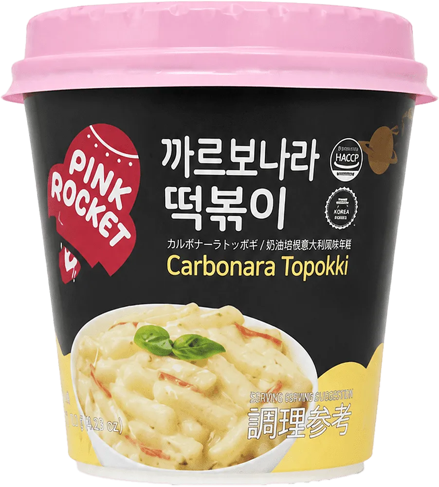 Բրնձի մակարոն «Pink Rocket Carbonara Topokki» 120գ