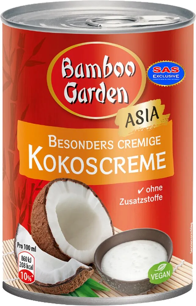 Coconut cream "Bamboo Garden" 400ml
