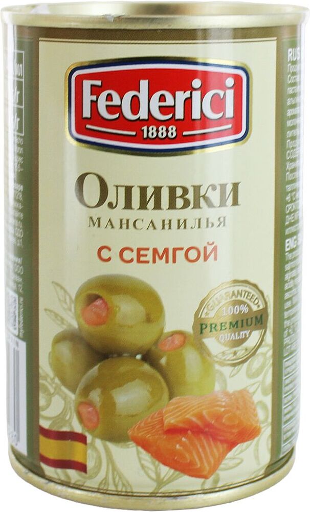 Green olives with salmon "Federici" 300g