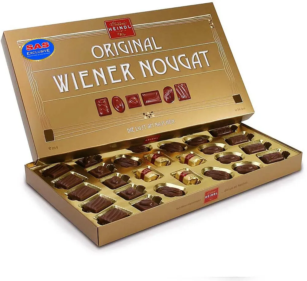 Набор шоколадных конфет "Heindl Wiener Nougat" 355г