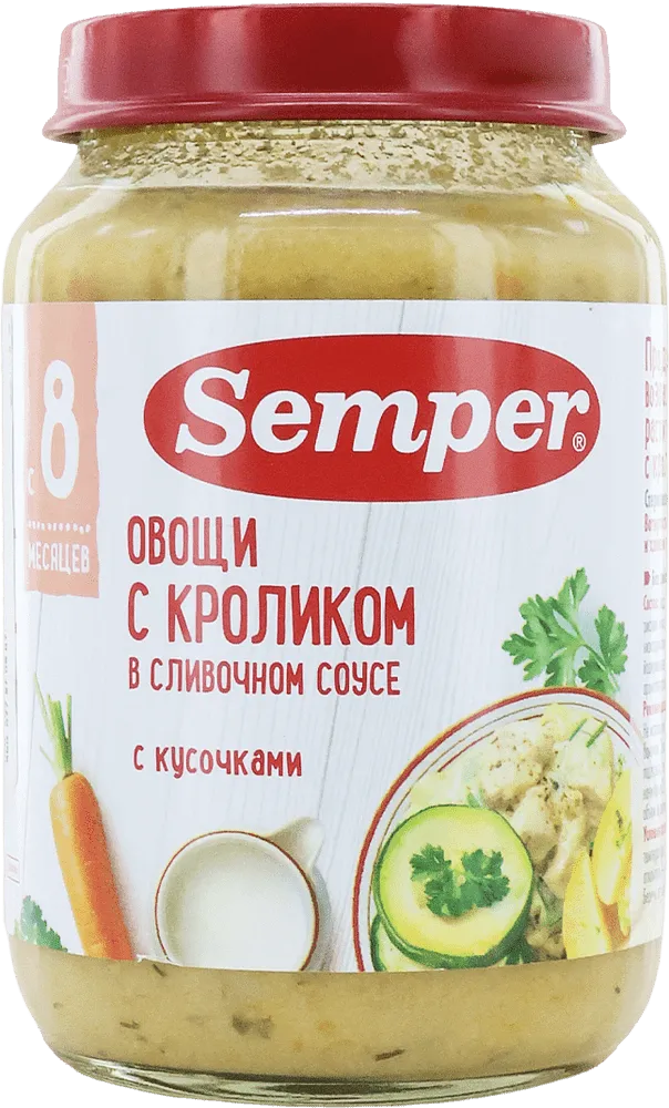 Овощи с кроликом "Semper" 190г