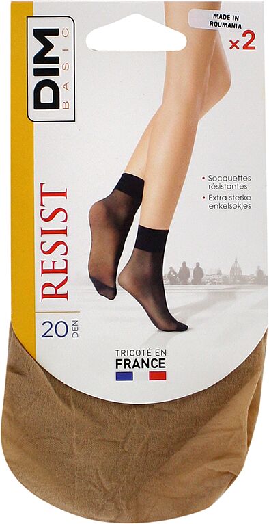 Socks "Dim Basic Resist 20 Den" Natural
