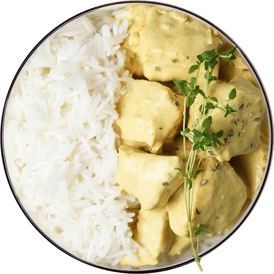 Combo 7 rice + chicken Indian style
