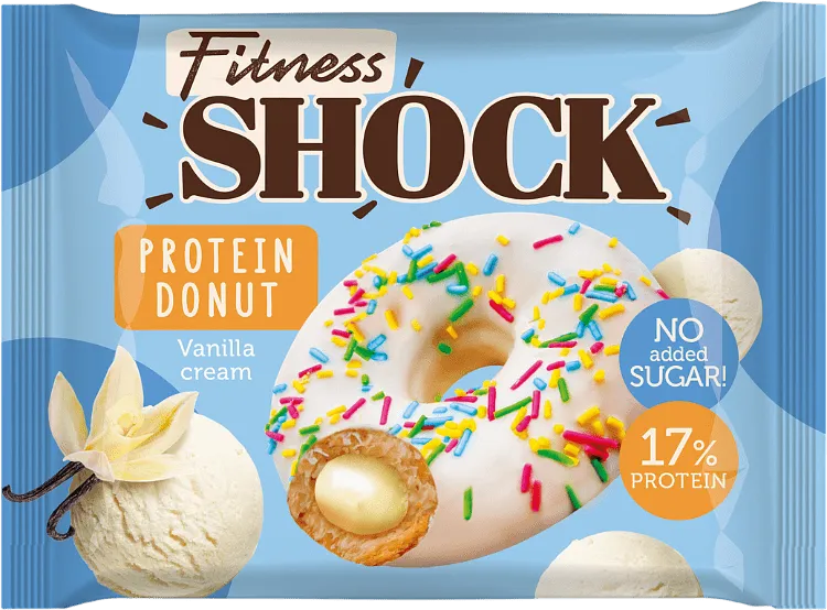 Protein donut with vanilla filling "Fitness Shock Vanilla" 70g
