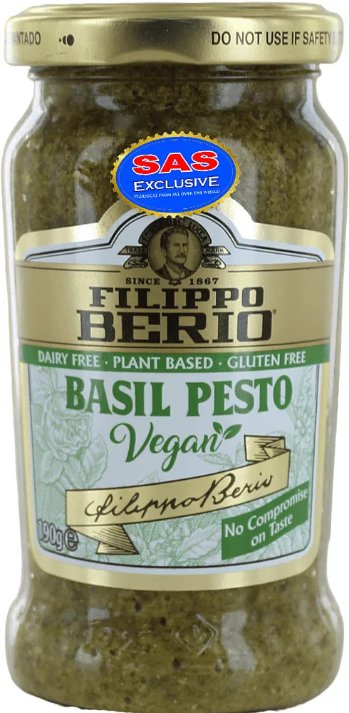 Սոուս պեստո «Filippo Berio Basil Pesto Vegan» 190գ
