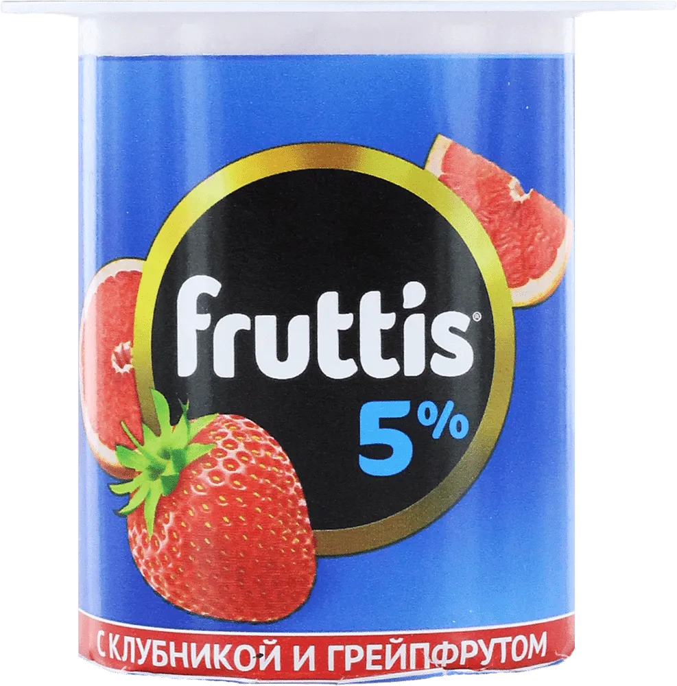 Yoghurt product with strawberries & grapefruit "Fruttis" 115g, fat content: 5%