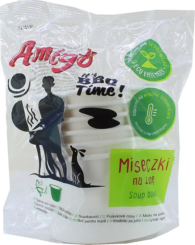 Disposable bowl  "Amigo Eco" 6pcs