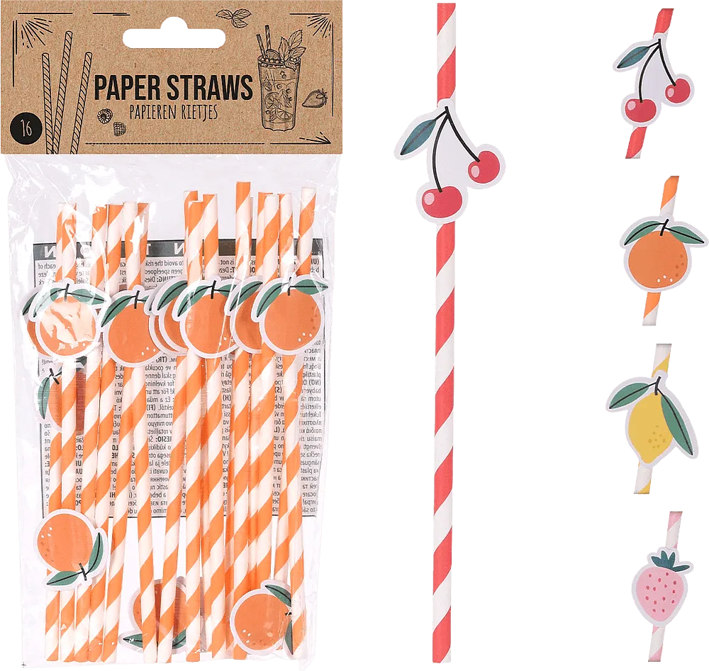 Disposable straws 16 pcs.
