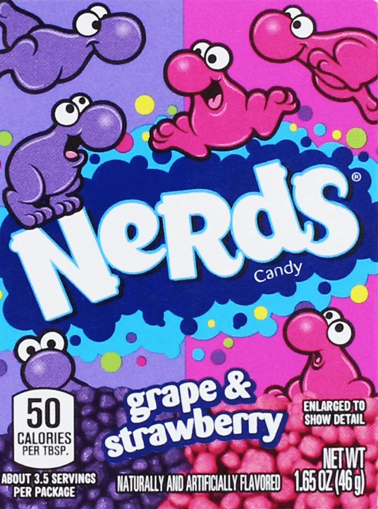 Կոնֆետներ խաղողի և ելակի «Nerds» 46գ 
