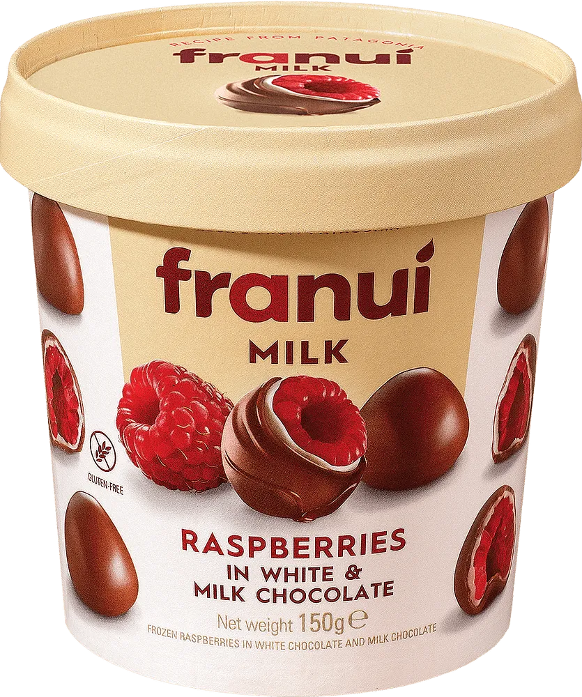 Малина замороженная в шоколаде "Franui Raspberries" 150г