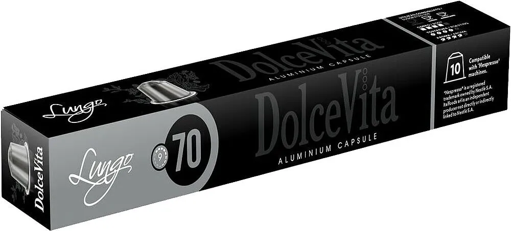 Coffee capsules "DolceVita Lungo" 10pcs, 55g
