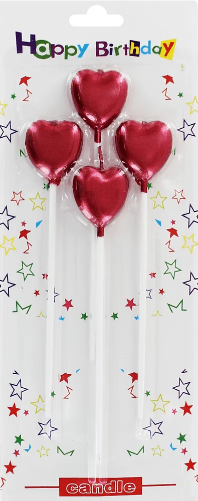 Birthday candle "Happy Birthday" 4 pcs
