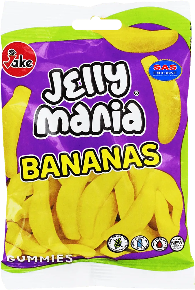 Jelly candies "Jake Jelly Mania Bananas" 100g
