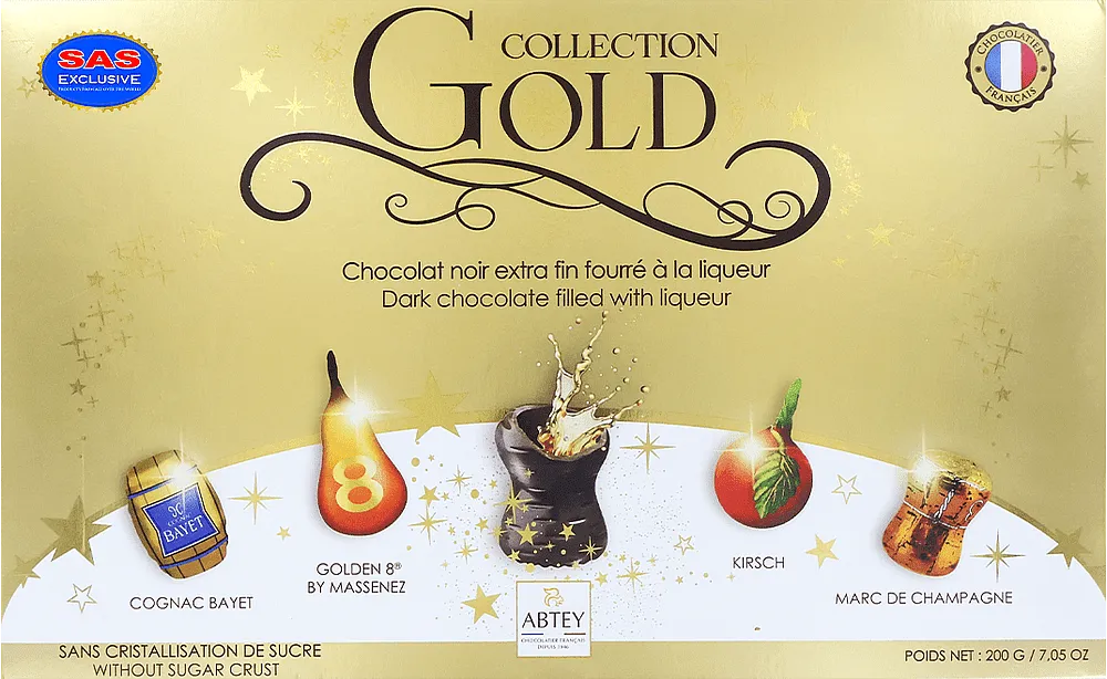 Набор шоколадных конфет "Abtey Gold" 200г