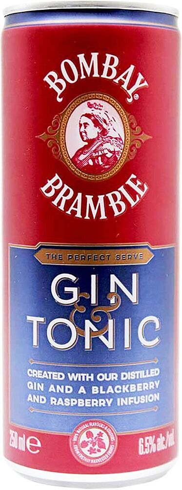 Կոկտեյլ ալկոհոլային «Bombay Bramle Gin & Tonic» 0.25լ
