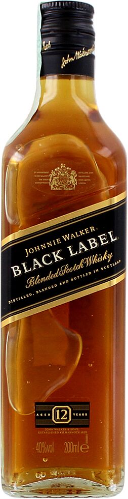 Виски "Johnnie Walker Black Label" 0.2л