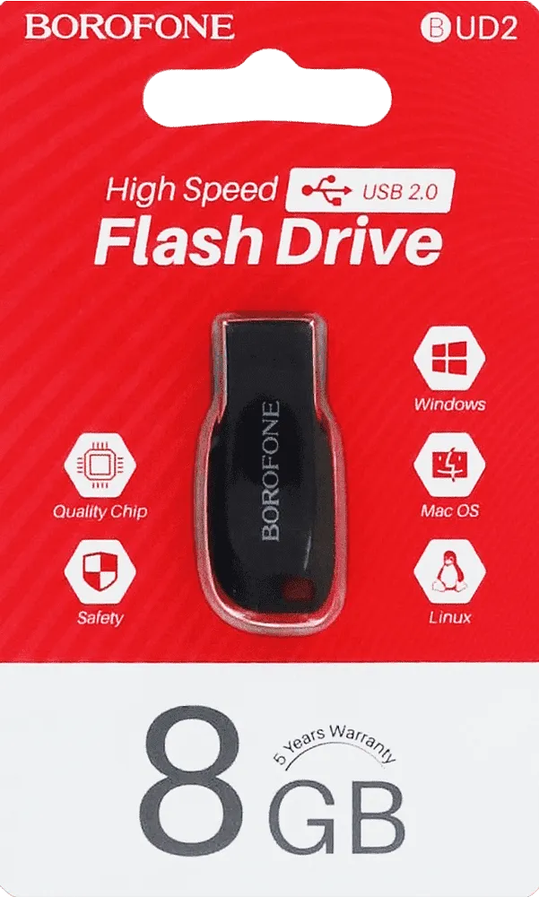 Ֆլեշ-կրիչ «Borofone 8GB BUD2»