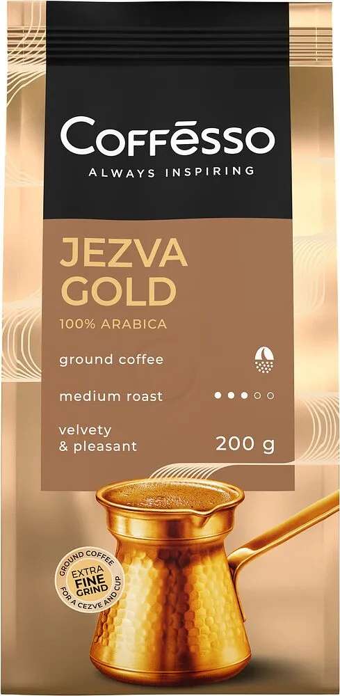 Ground coffee "Coffesso Jezva Gold" 200g
