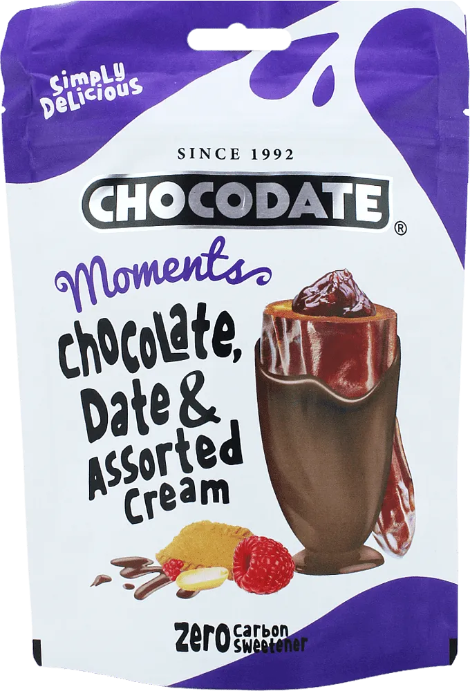 Date in chocolate "Chocodate Moments Date & Assorted Cream" 90g
