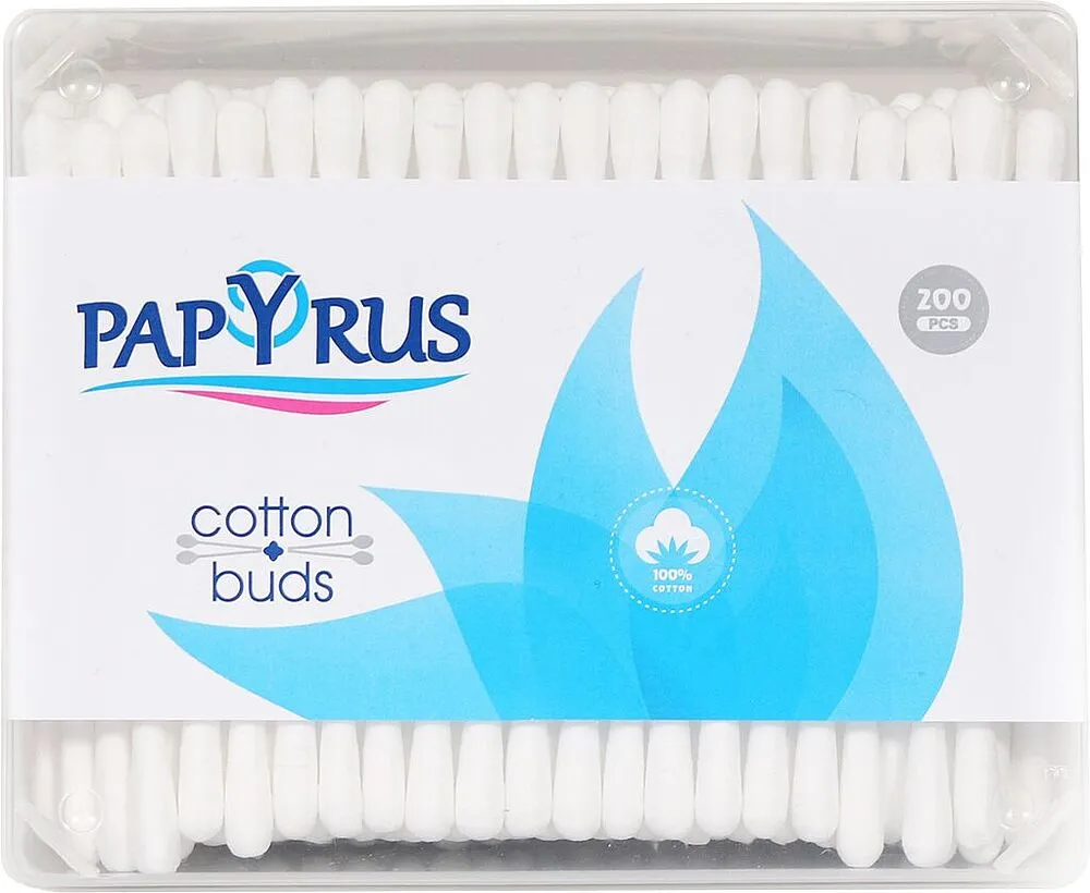 Cotton buds "Papyrus" 200 pcs
