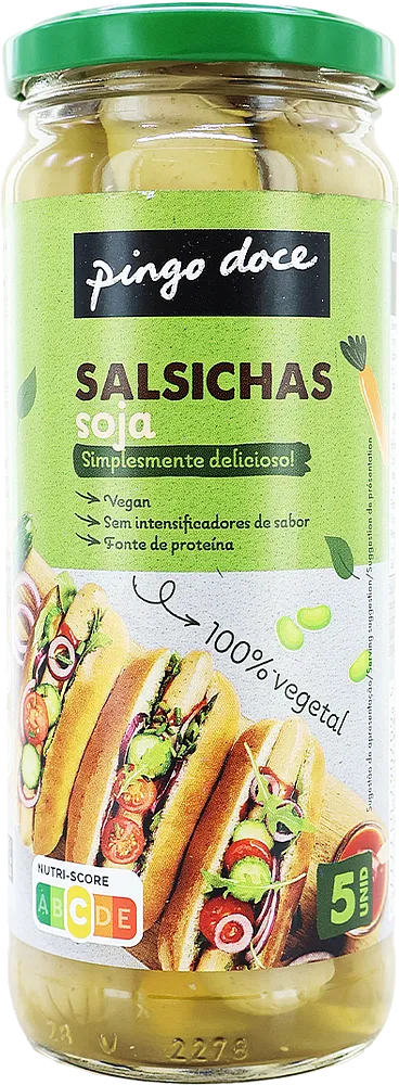 Նրբերշիկ վեգան «Pingo Doce Salsichas Soja» 410գ