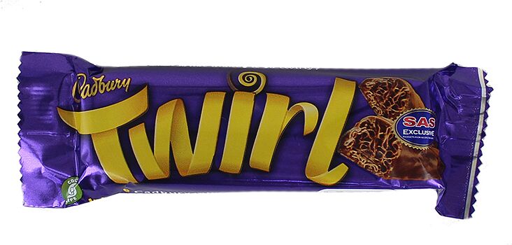 Хрустящий бисквит "Cadbury Twirl" 43г