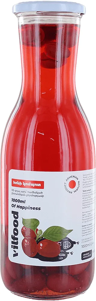 Cornelian cherry compote "Vilfood" 1000ml
