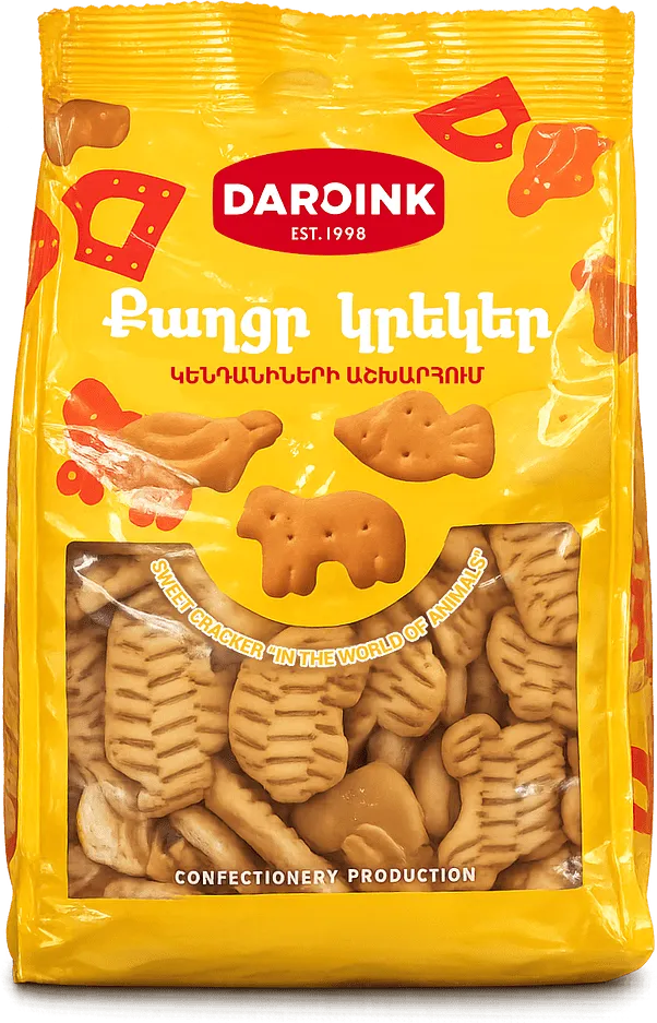 Sweet crackers "Daroink Animal World" 300g 