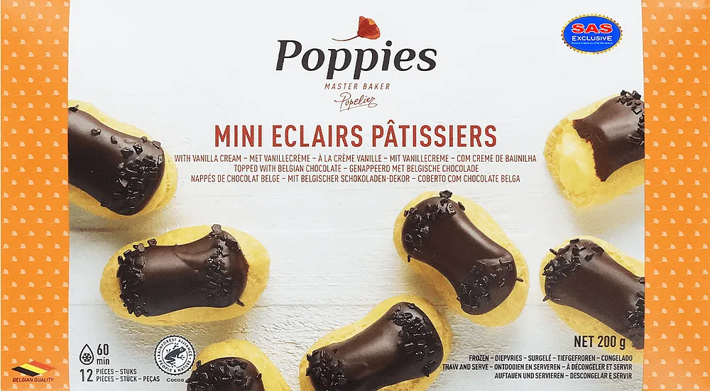 Էկլերներ սառեցված «Poppies Master Baker Mini Eclairs» 200գ