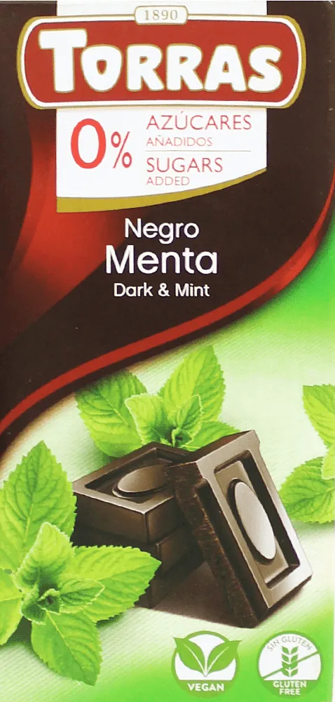 Chocolate bar with mint "Torras" 75g

