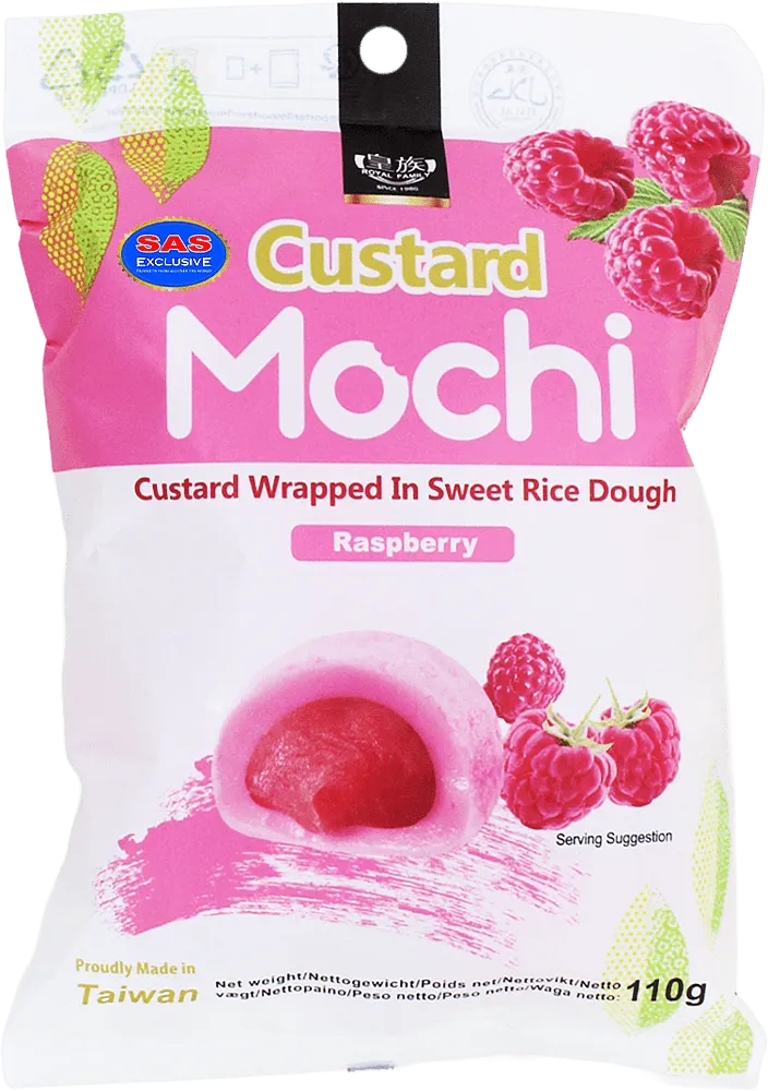 Pastry mochi with raspberry filling "Royal Family Custard Mochi Raspberry" 110g
