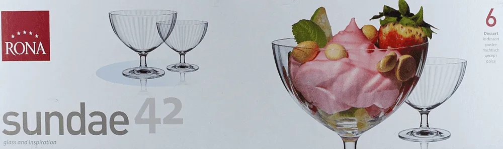 Dessert glasses "Rona" 6 pcs