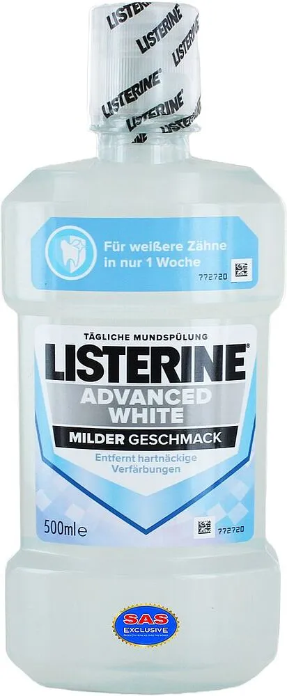 Mouth rinse "Listerine Advanced White" 500ml
