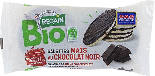Չորահացեր եգիպտացորենի մուգ շոկոլադով «Regain Bio» 100գ