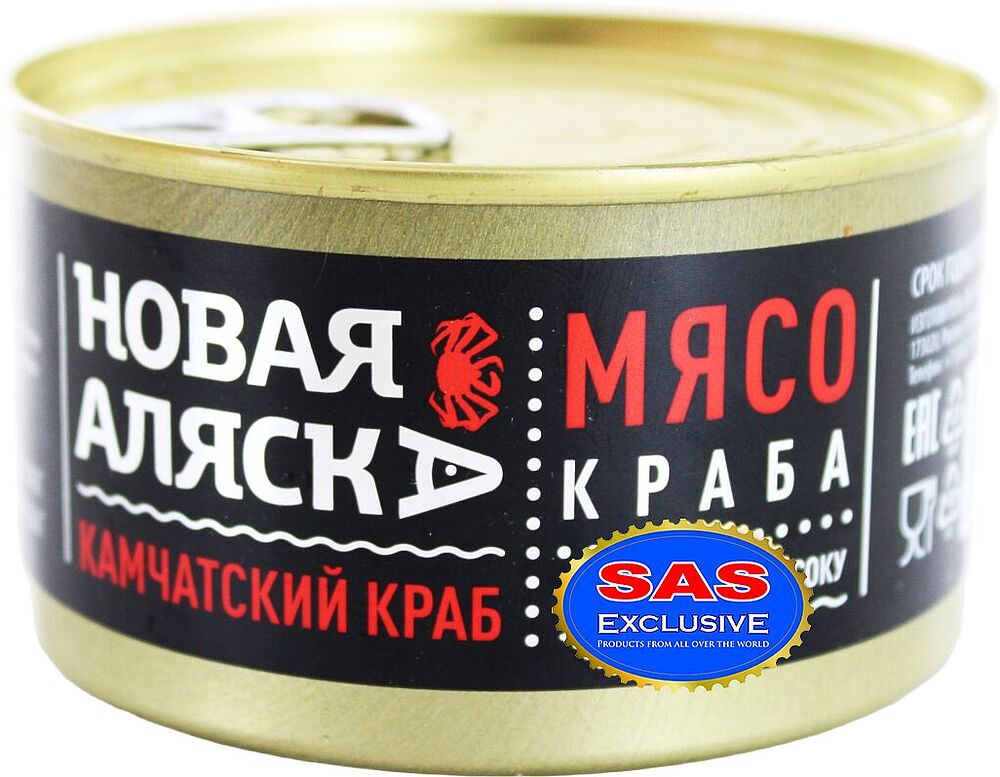 Crab in own juice "Novaya Alyaskai" 210g