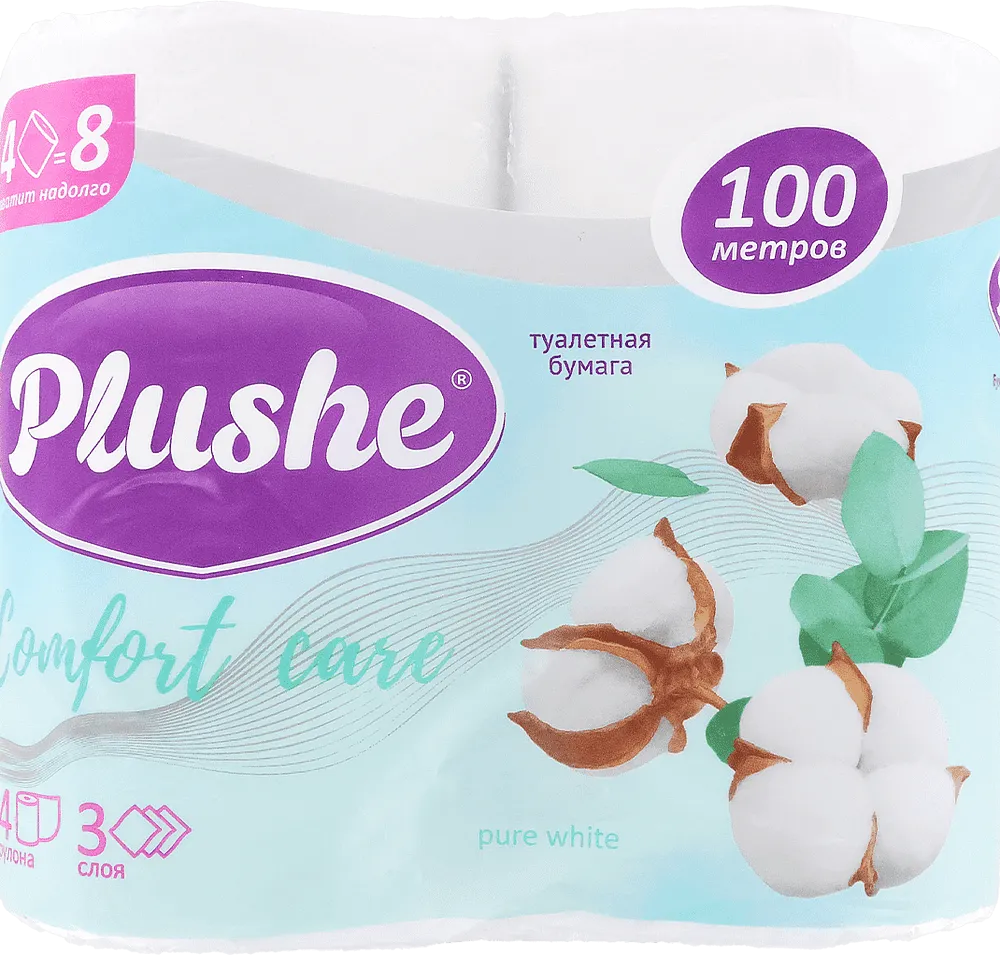 Զուգարանի թուղթ «Plushe Comfort Care» 4 հատ