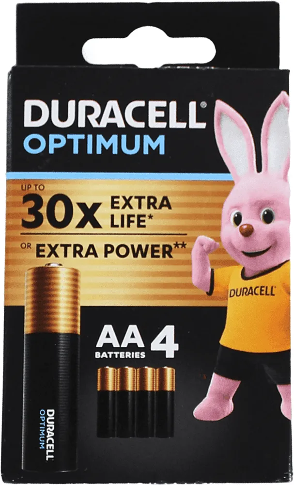 Էլեկտրական մարտկոց «Duracell Optimum AA» 4 հատ
