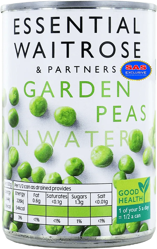 Կանաչ ոլոռ «Waitrose & Partners Essential» 300գ
