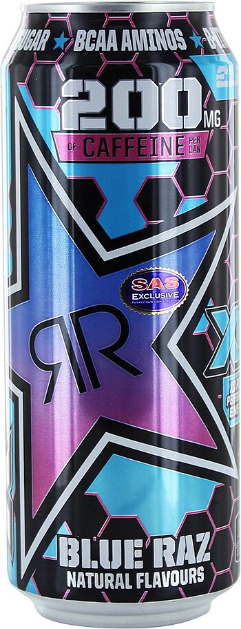 Energy carbonated drink "Ramsden Rockstar" 0.5l Blue razz