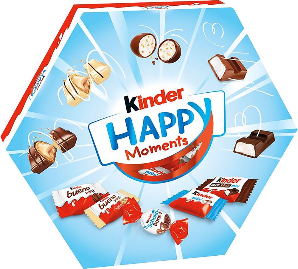 Շոկոլադե կոնֆետների հավաքածու «Kinder Happy Moments» 162գ