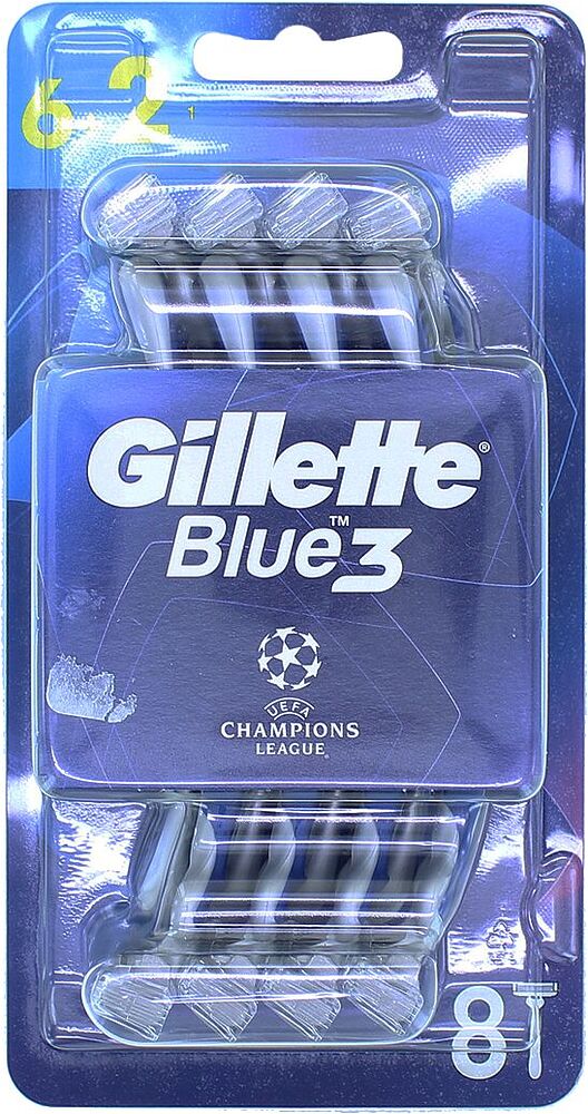 Станок для бритья "Gillette Blue 3" 8шт