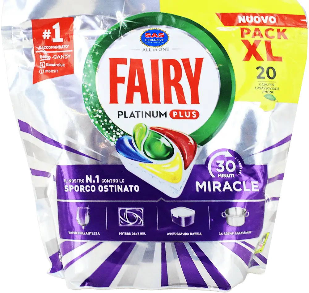 Capsules for dishwasher use "Fairy Platinum Plus" 20 pcs
