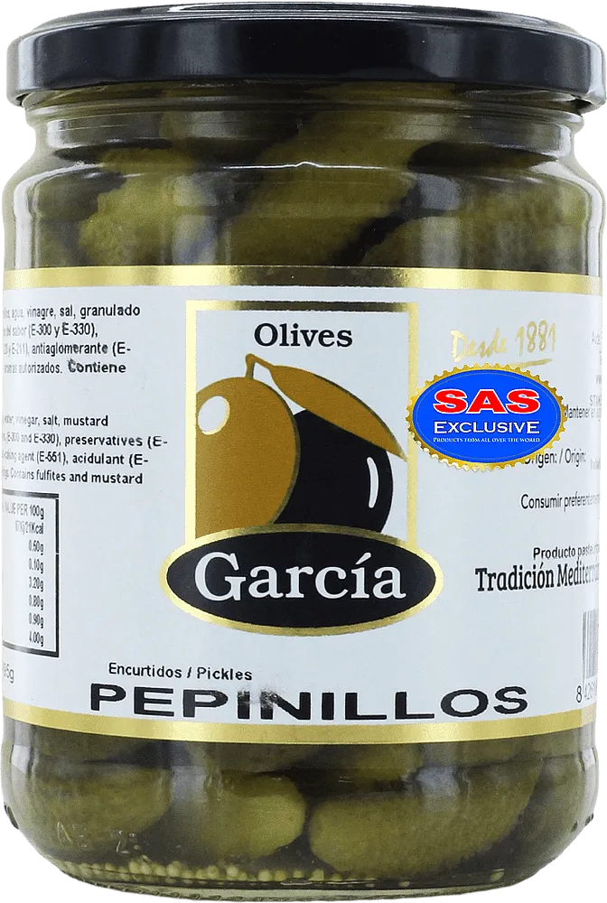Կորնիշոններ մարինացված «Olives Garcia Pepinillos» 495գ
