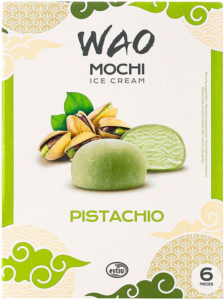 Pistachio ice cream "WAO Mochi" 210g
