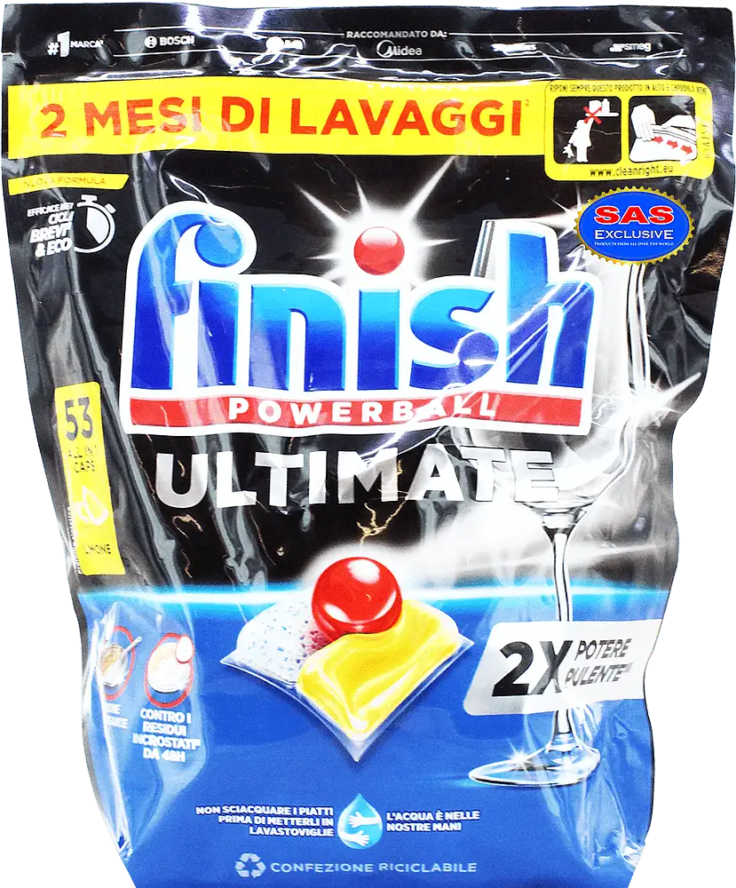 Capsules for dishwasher use "Calgonit Finish Powerball Ultimate Plus" 53 pcs
