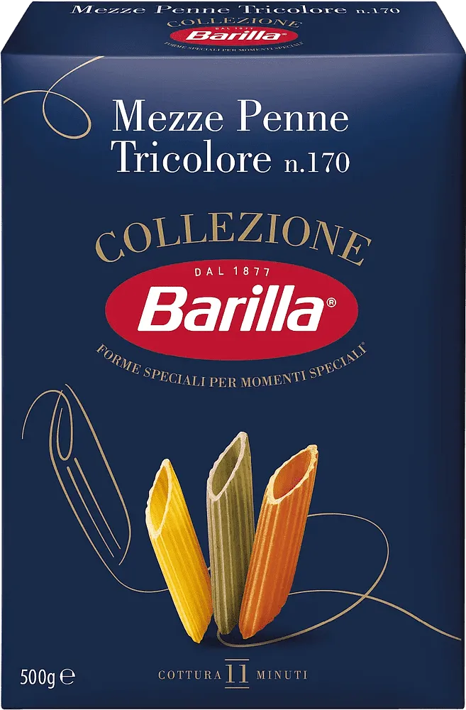 Pasta "Barilla Mezze Penne Tricolore № 170" 500g