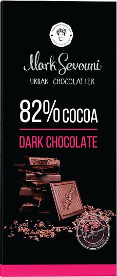 Շոկոլադե սալիկ դառը «Mark Sevouni 82%» 90գ