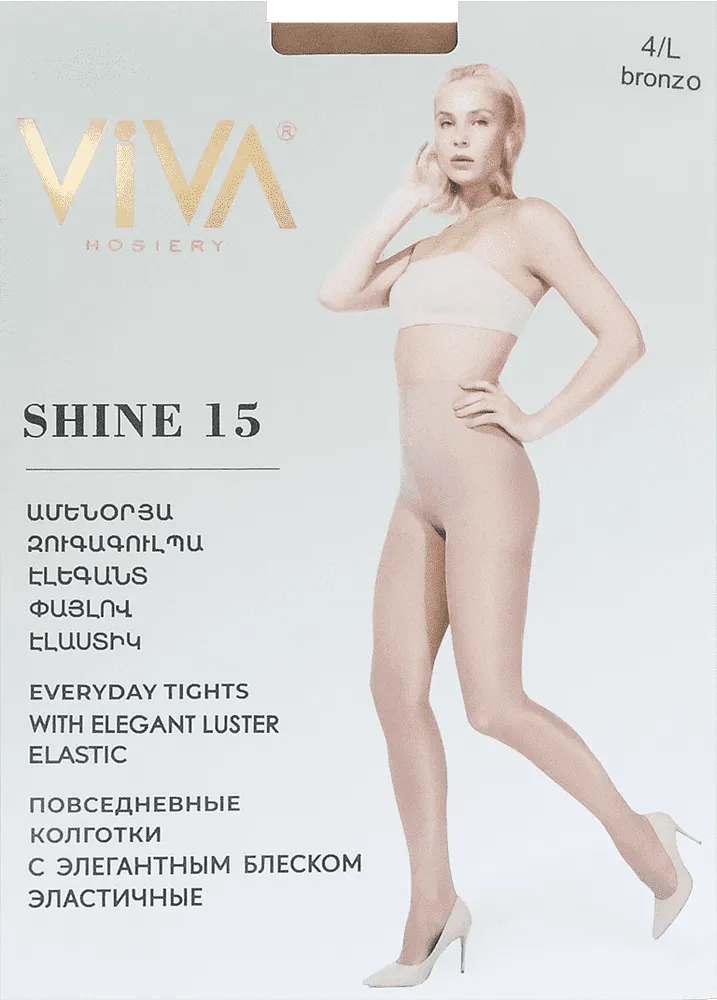 Զուգագուլպա բրոնզագույն «Viva Shine 15 Den 4-L»
